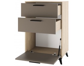 ЕВА Тумба 600 1С2Я Дуб Экспресив песочный Глиняный серый