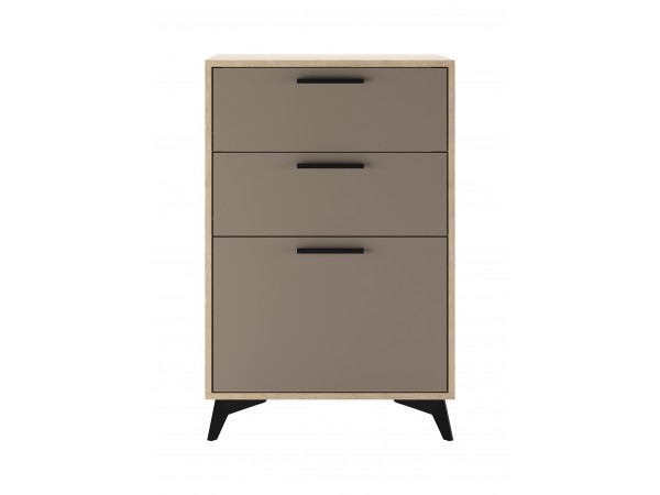 ЕВА Тумба 600 1С2Я Дуб Экспресив песочный Глиняный серый