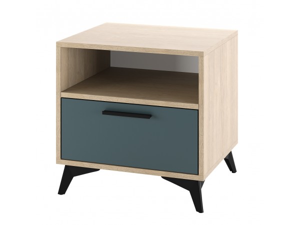 ЕВА Тумба прикроватная 500 1Я Дуб Экспресив песочный Маренго