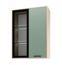 ЕВА Витрина навесная 800 1В1С Дуб Экспрессив-Муссон