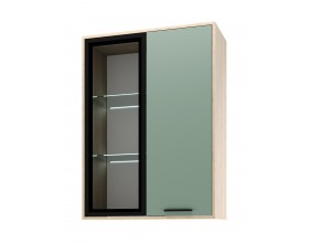 ЕВА Витрина навесная 800 1В1С Дуб Экспрессив-Муссон