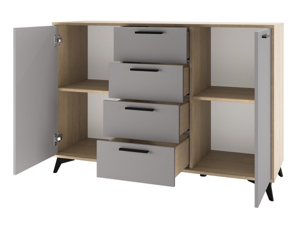 ЕВА Комод 1360 2С4Я Дуб Экспресив песочный Рейн