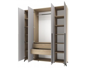 ЕВА Шкаф 1800 4С2Я Дуб Экспресив песочный Рейн