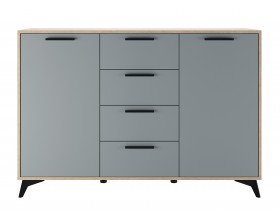 ЕВА Комод 1360 2С4Я Дуб Экспресив песочный Фрост