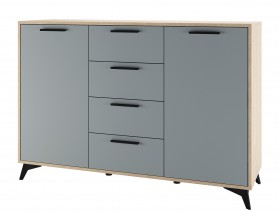 ЕВА Комод 1360 2С4Я Дуб Экспресив песочный Фрост