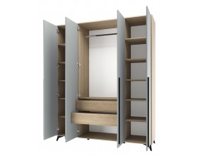 ЕВА Шкаф 1800 4С2Я Дуб Экспресив песочный Фрост