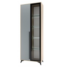 ЕВА Шкаф-витрина 800 1В1С Дуб Экспресив песочный Фрост