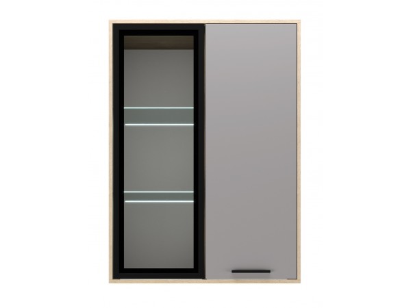 ЕВА Витрина навесная 800 1В1С Дуб Экспрессив-Рейн