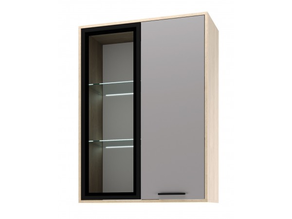 ЕВА Витрина навесная 800 1В1С Дуб Экспрессив-Рейн