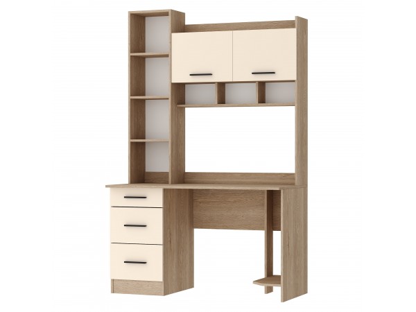 Письменно-компьютерный стол ПКС-5 Дуб Экспресив песочный-Сатин