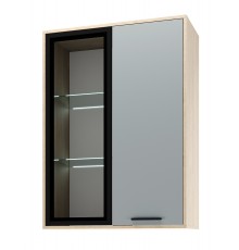 ЕВА Витрина навесная 800 1В1С Дуб Экспрессив-Фрост