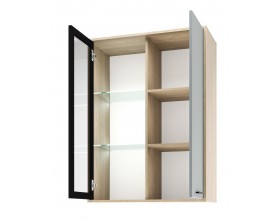 ЕВА Витрина навесная 800 1В1С Дуб Экспрессив-Фрост