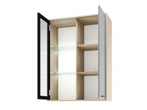 ЕВА Витрина навесная 800 1В1С Дуб Экспрессив-Фрост