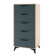 ЕВА Комод 570 5Я Дуб Экспресив песочный Маренго