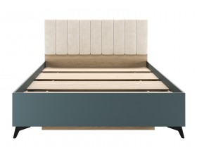 ЕВА Кровать 1400 с настилом ЛДСП Дуб Экспресив песочный Маренго