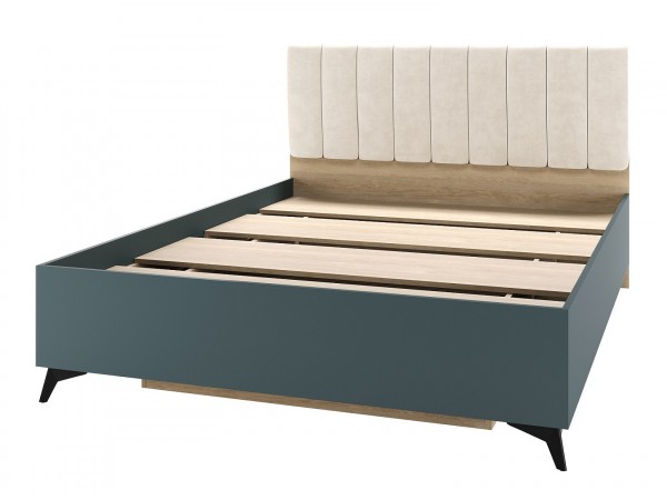 ЕВА Кровать 1400 с настилом ЛДСП Дуб Экспресив песочный Маренго