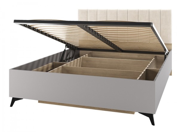 ЕВА Кровать 1400 с ортопедом Дуб Экспресив песочный Рейн