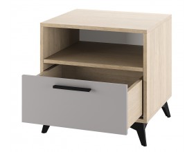 ЕВА Тумба прикроватная 500 1Я Дуб Экспресив песочный Рейн