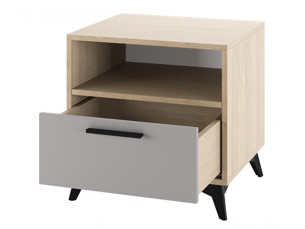 ЕВА Тумба прикроватная 500 1Я Дуб Экспресив песочный Рейн