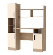 Письменно-компьютерный стол ПКС-6 Дуб Экспресив песочный-Сатин