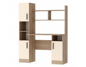 Письменно-компьютерный стол ПКС-6 Дуб Экспресив песочный-Сатин