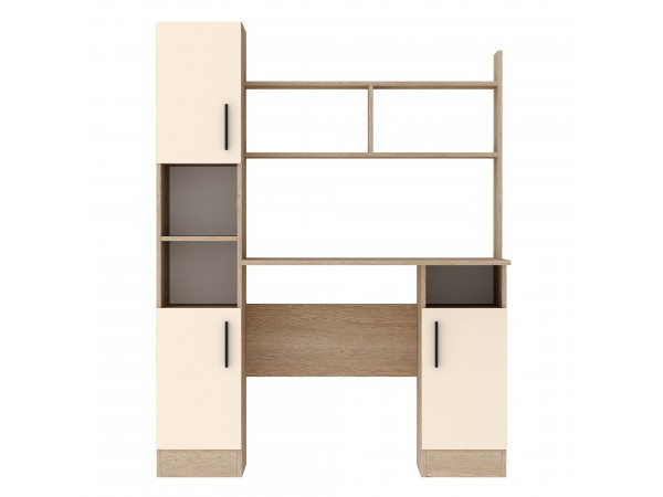 Письменно-компьютерный стол ПКС-6 Дуб Экспресив песочный-Сатин