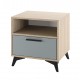 ЕВА Тумба прикроватная 500 1Я Дуб Экспресив песочный Фрост
