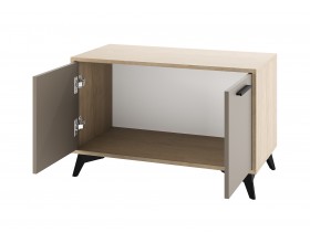 ЕВА Тумба 800 2С Дуб Экспресив песочный Глиняный серый