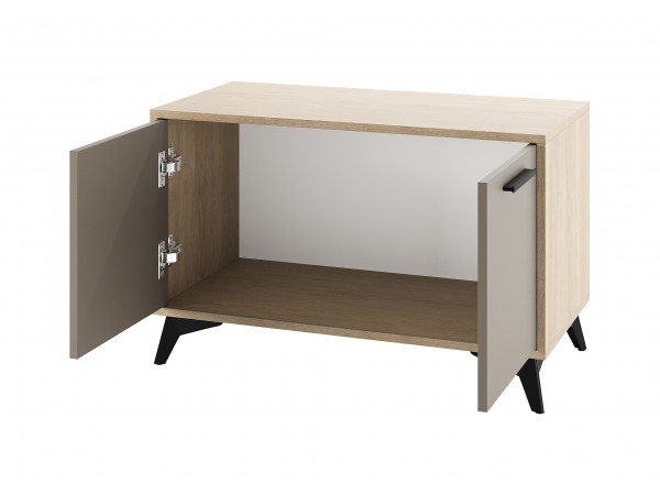 ЕВА Тумба 800 2С Дуб Экспресив песочный Глиняный серый