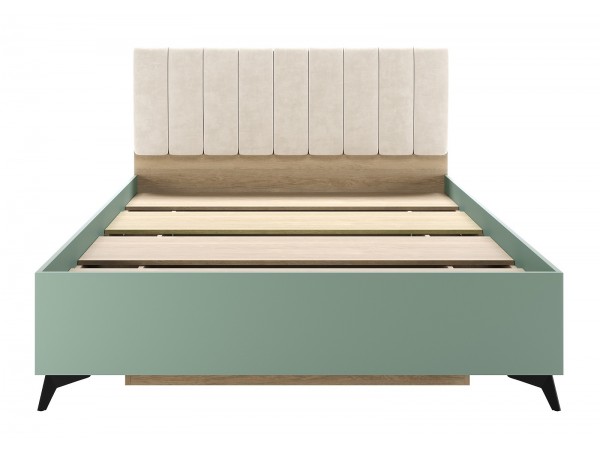 ЕВА Кровать 1400 с настилом ЛДСП Дуб Экспресив песочный Муссон