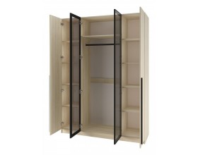Шкаф Эльтон 4С/2200 Дуб Комано Стекло Графит