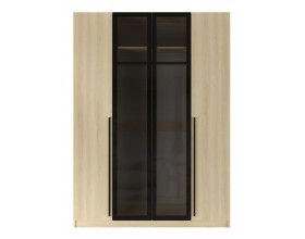 Шкаф Эльтон 4С/2200 Дуб Комано Стекло Графит