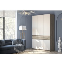 Шкаф 3-створчатый с ящиками Бостон Крафт золотой-Белый Бриллиант