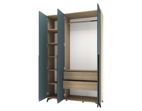 ЕВА Шкаф 1360 3С2Я Дуб Экспресив песочный Маренго