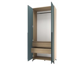 ЕВА Шкаф 920 2С2Я Дуб Экспресив песочный Маренго