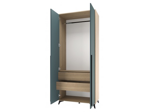 ЕВА Шкаф 920 2С2Я Дуб Экспресив песочный Маренго