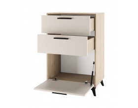 ЕВА Тумба 600 1С2Я Дуб Экспресив песочный Сатин