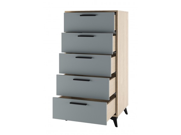 ЕВА Комод 570 5Я Дуб Экспресив песочный Фрост