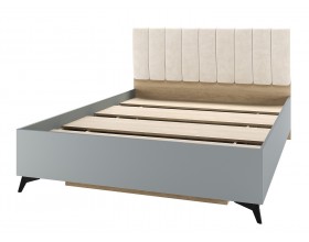 ЕВА Кровать 1400 с настилом ЛДСП Дуб Экспресив песочный Фрост