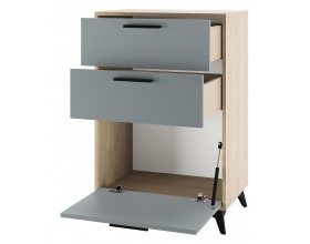 ЕВА Тумба 600 1С2Я Дуб Экспресив песочный Фрост