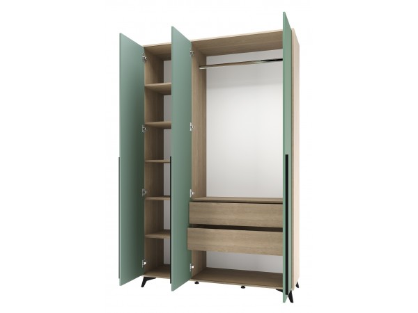 ЕВА Шкаф 1360 3С2Я Дуб Экспресив песочный Муссон