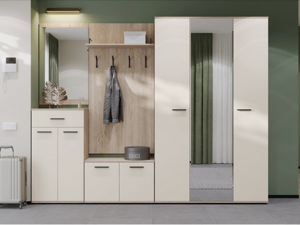 ИТАЛИЯ Вешалка В-800 Дуб Экспресив песочный-Сатин