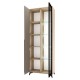 ЕВА Шкаф-витрина 800 1В1С Дуб Экспресив песочный Глиняный серый