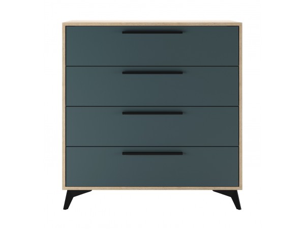 ЕВА Комод 900 4Я Дуб Экспресив песочный Маренго