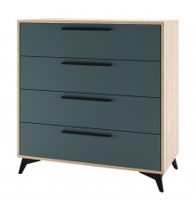 ЕВА Комод 900 4Я Дуб Экспресив песочный Маренго