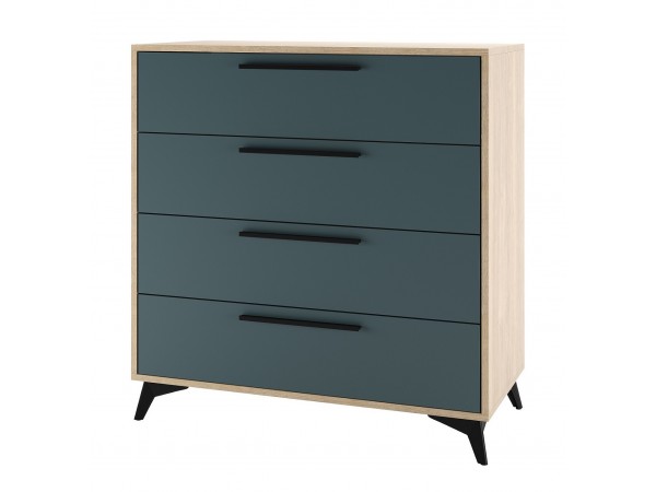 ЕВА Комод 900 4Я Дуб Экспресив песочный Маренго