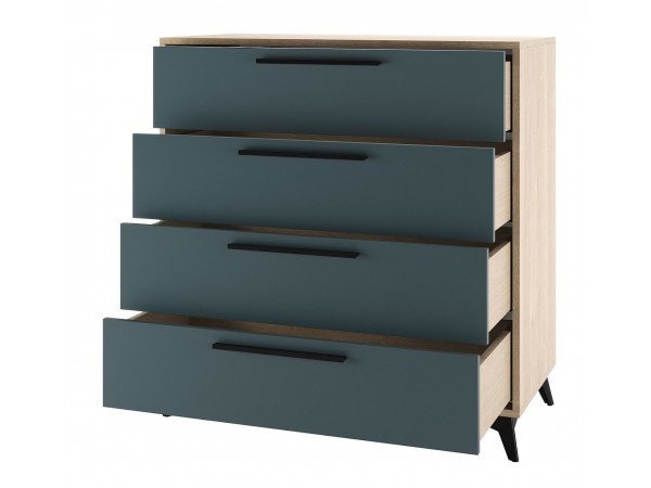 ЕВА Комод 900 4Я Дуб Экспресив песочный Маренго