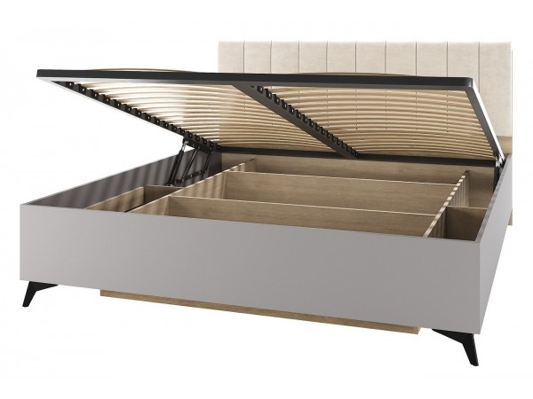 ЕВА Кровать 1600 с ортопедом Дуб Экспресив песочный Рейн