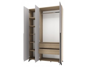 ЕВА Шкаф 1360 3С2Я Дуб Экспресив песочный Рейн