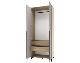 ЕВА Шкаф 920 2С2Я Дуб Экспресив песочный Рейн